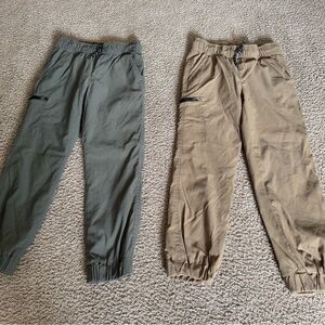 Weatherproof Beige & Green Pants with Black Fleece Lining